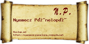 Nyemecz Pénelopé névjegykártya